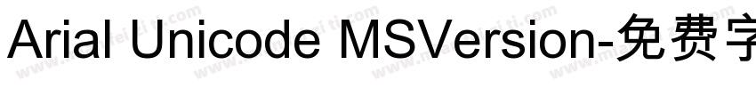 Arial Unicode MSVersion字体转换